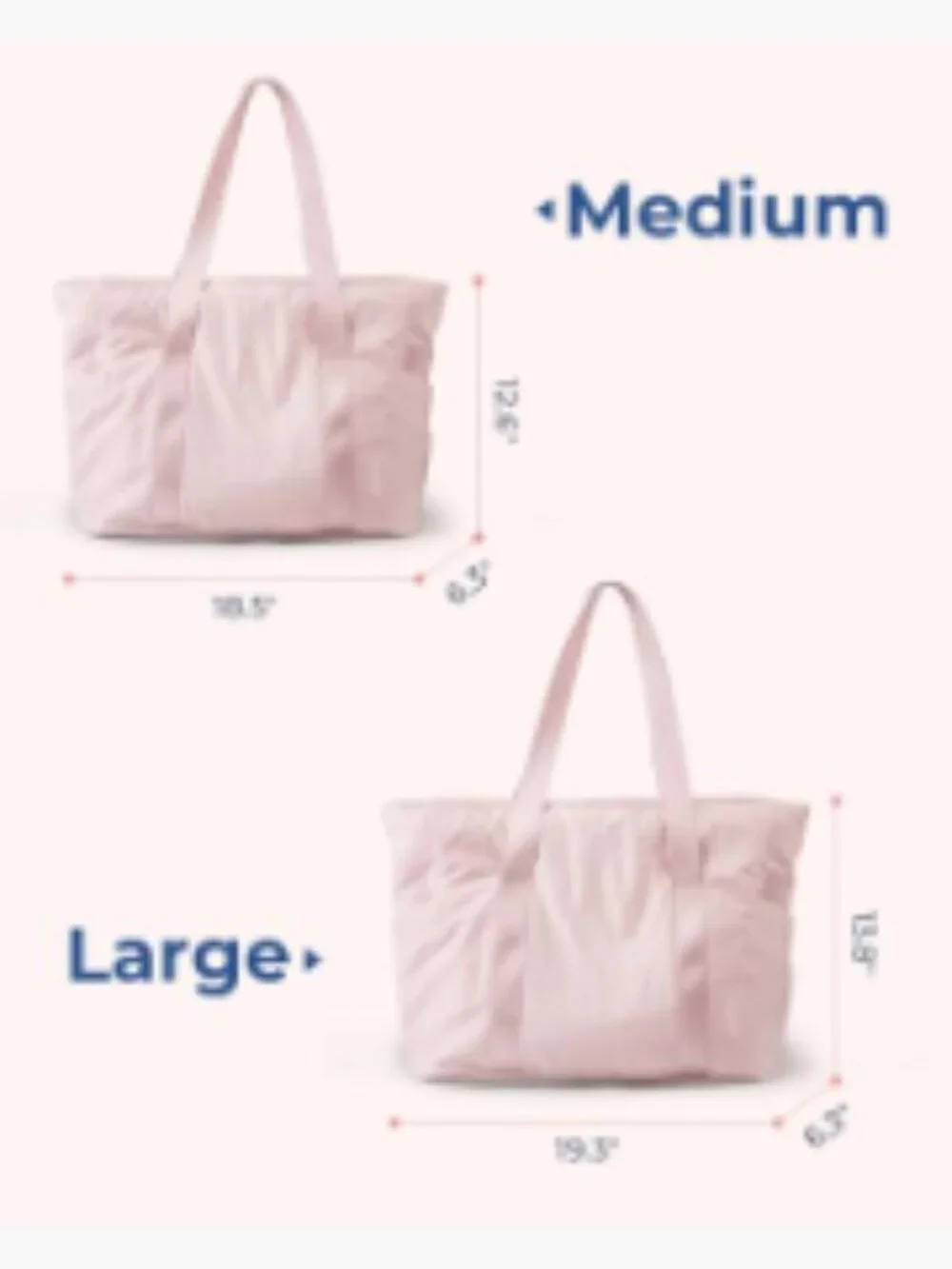 Large Lightweight Nylon Work Tote with Laptop Sleeve & Yoga Mat Strap